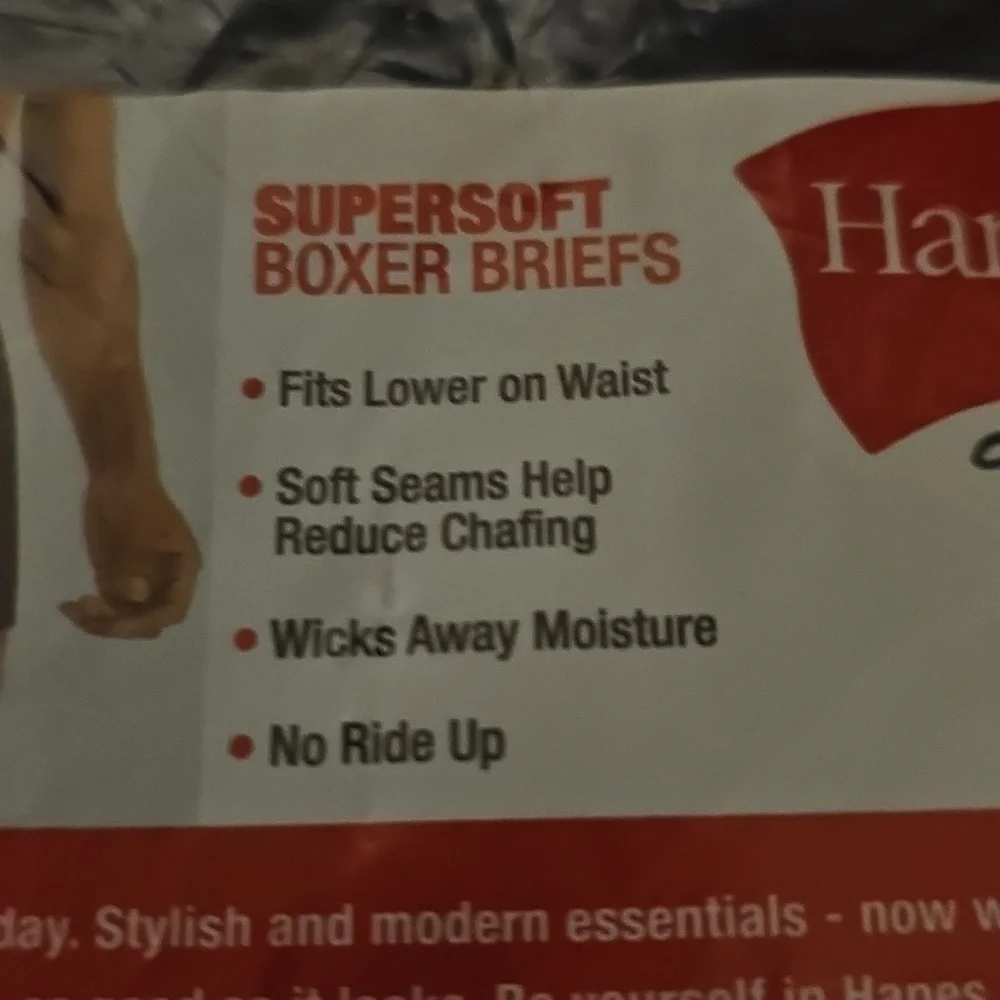 Hanes Originals Men's SuperSoft Boxer Brief Underwear, 3-Pack, Size L 36-38